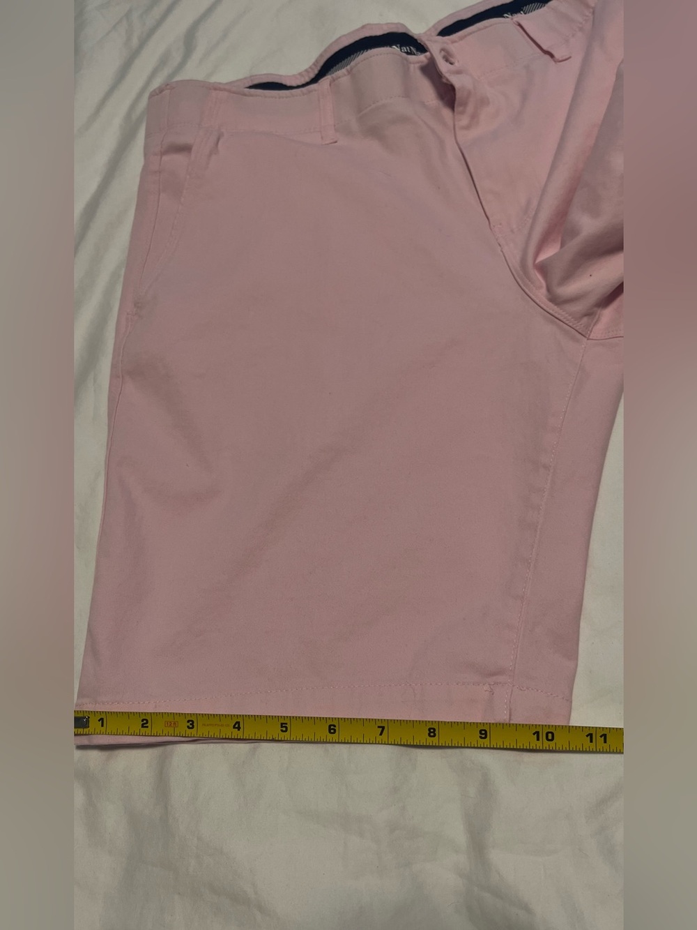 Nat Nast Men”s 10”Pink Chino Flat-Front Cotton Blend Casual Golf Shorts Size 36 - Picture 7 of 10